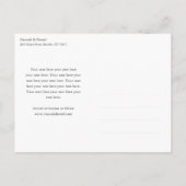 Élégante Photo Moderne de Faire-Part de Date de Sa (Dos)