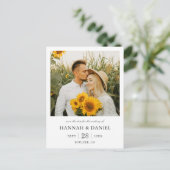 Élégante Photo Moderne de Faire-Part de Date de Sa (Debout devant)