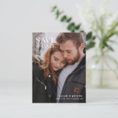 Élégante photo moderne Enregistrer la date Carte p (Debout devant)