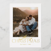 Elégante photo moderne Foil carte de Noël (Recto)