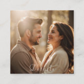 Élégante photo moderne personnalisée Qr Code carte (Dos)