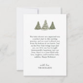 Élégante photo Noël Baby Faire-part de naissance (Dos)