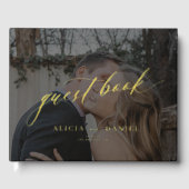 Elégante photo noir or calligraphie mariage (Recto)