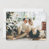 Elégante photo rouge Bonne année Carte (Dos)