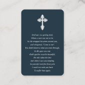 Elégante photo Sympathie Funéraire Cartes de prièr (Dos)