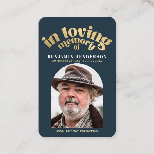 Elégante photo Sympathie Funéraire Cartes de prièr (Devant)