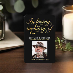 Elégante photo Sympathie Funéraire Cartes de prièr