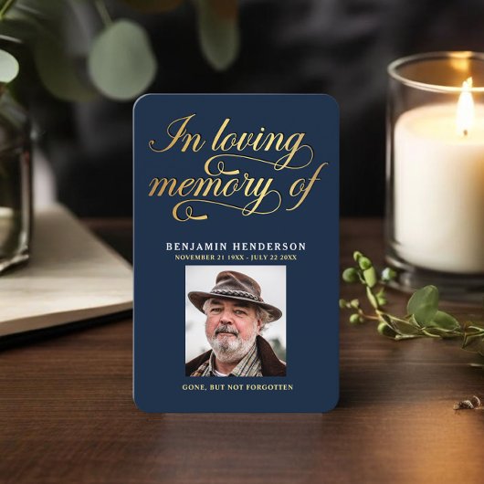 Elégante photo Sympathie Funéraire Cartes de prièr