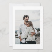 Élégante photo unique enregistrer la carte de date (Dos)