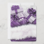 Elégante photo violet Joyeuse carte de Noël (Dos)