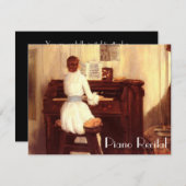 Elegante pianouitnodigingen kaart (Voorkant / Achterkant)