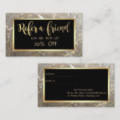 Elégante Pierre de marbre Brown, Carte de référenc (Devant / Derrière)