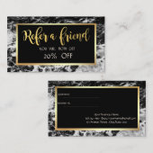 Elégante Pierre de marbre élégant, Carte de référe (Devant / Derrière)