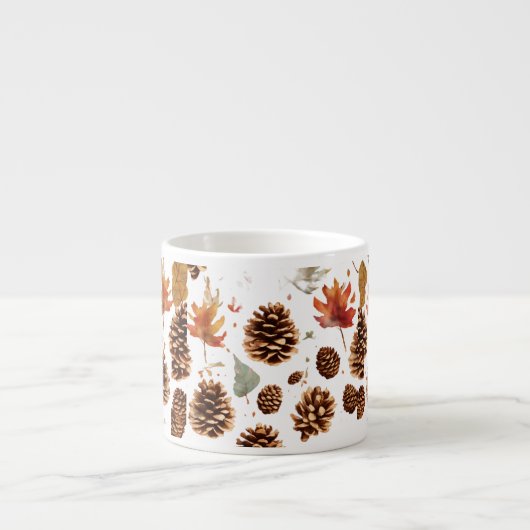 Elégante Pine Cone Espresso Mug - Célébration de l (Devant)