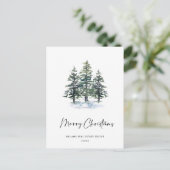 Elegante Pine Tree Christmas Company Groet Briefkaart (Staand voorkant)