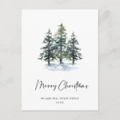 Elegante Pine Tree Christmas Company Groet Briefkaart (Voorkant)