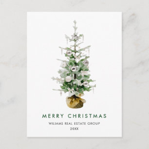 Elegante Pine Tree Christmas Company Groet Feestdagenkaart