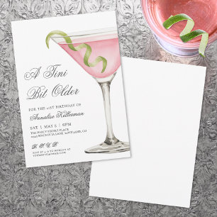 Elegante Pink Martini Verjaardagsfeest Kaart