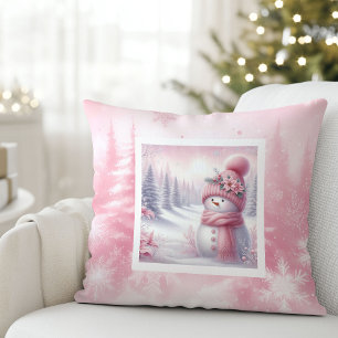 Elegante Pinkmas Winterwoud Kinderkamer Decoratie  Kussen