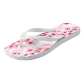 Elegante Pinky Cherry Blossom Teenslippers (Schuin)