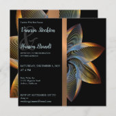 Elegante Pinwheel bruiloft uitnodiging (Voorkant / Achterkant)