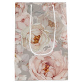 elegante pioen medium cadeauzakje (Achterkant)