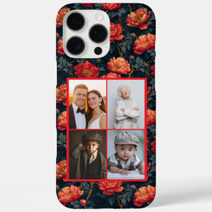 Elegante Pioenrozen Aangepaste Foto Collage Hoesje