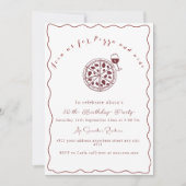 Elégante pizza et invitation à l'anniversaire du v (Devant)