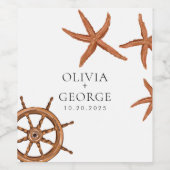 Elégante plage de vin personnalisé étiquette (Étiquettes simples)