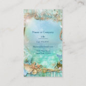 Elégante plage enchantée Carte de visite tropical (Dos)