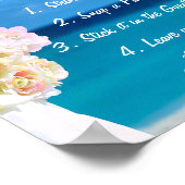 Élégante Plage Florale Océan Plage Été Livre d'or (Coin)