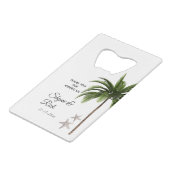 Elégante Plage Mariage Palm Tree Merci Favor (Devant Angle)