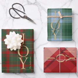 Elegante Plaid Christmas Inpakpapier Vel