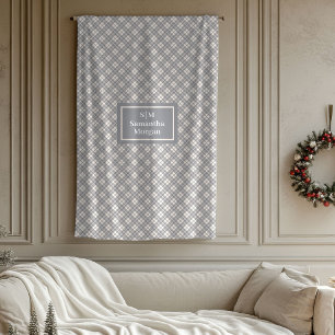 Elegante plaid deken met aangepaste naam en pastel