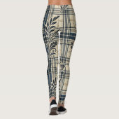 Elegante Plaid & Floral Leggings (Achterkant)