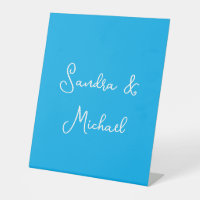 Elegante Plain Azure Blauw Gepersonaliseerde Custo