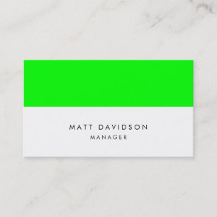 Elegante Plain Green White Stripes Professional Visitekaartje