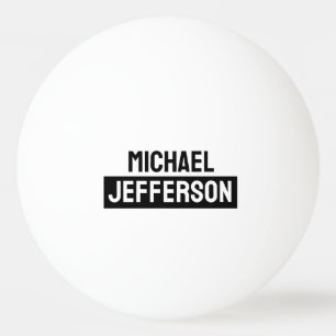 Elegante Plain Zwart Wit Gepersonaliseerde Custom Pingpongballen