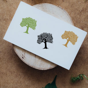 Elegante plakboekboom 	rubberstempel