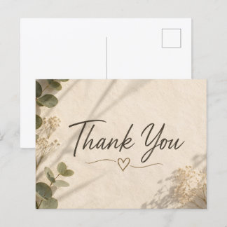 Elegante Plant Botanische Bedankkaart Briefkaart