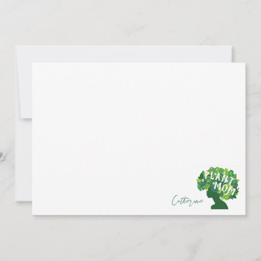 Elegante Plant liefhebbers Eenvoudig gepersonalise Notitiekaartje (Voorkant)