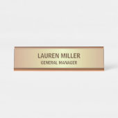 Élégante Plaque Brown dorée (Devant)