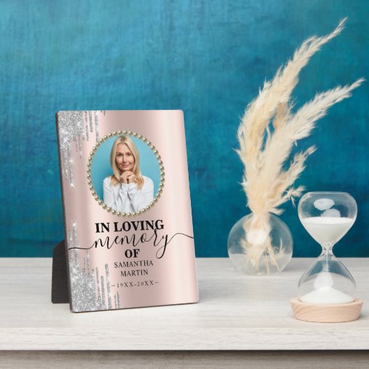 Élégante Plaque commémorative de photos moderne (Côté)