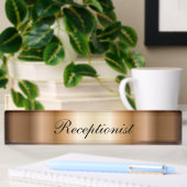 Élégante plaque de nom du bureau réceptionniste