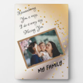 Élégante plaque de table avec l'Easel ajoute une t (Devant)