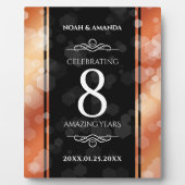 Élégante plaque Mariage du 8ème anniversaire de br (Devant)