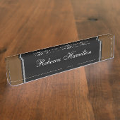 Élégante plaque noire et Brown pour votre bureau (Taille)