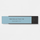 Élégante Plaque Simple Minimaliste Bleu clair (Devant)