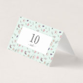 Elegante platte moderne botanische groene bruiloft kaart (Voorkant)