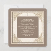 Elegante plein religieuze uitnodiging (Voorkant)
